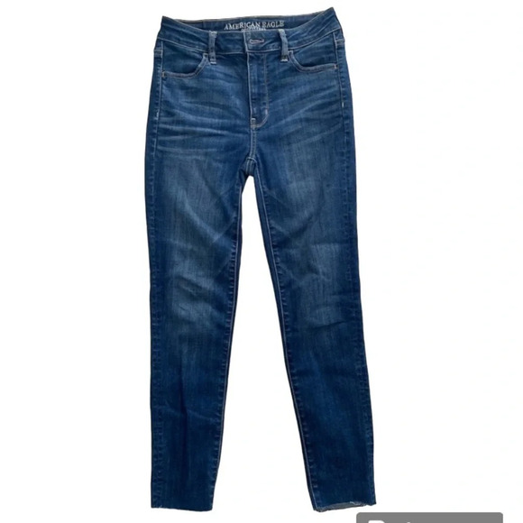 AMERICAN Eagle Super  High-Rise Jegging Dark Wash Size 0 - Picture 1 of 10